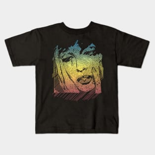 Crying Girl Pop Art Rainbow Comic Book Abstract Design Kids T-Shirt